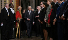 Le président allemand Frank-Walter Steinmeier au Parlement de Westminster à Londres le 4 décembre 2025 ( POOL / Kin Cheung )