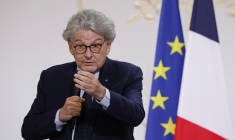 Thierry Breton à Paris, le 21 mai 2024. ( POOL / YOAN VALAT )