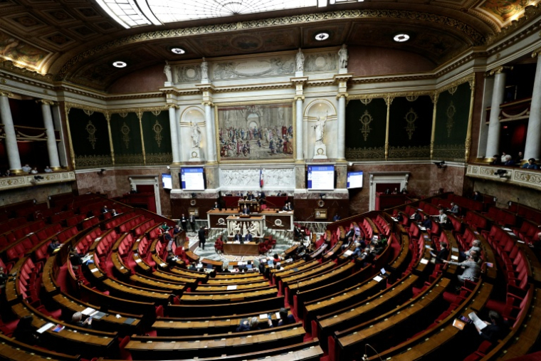 L'hémicycle de l'Assemblée nationale quasiment vide pour le débat sur la loi Duplomb, le 11 février 2026 ( AFP / STEPHANE DE SAKUTIN )