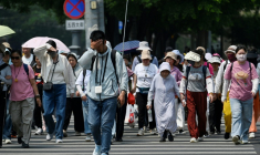 Des températures record de plus de 40 degrés ont été enregistrées cette semaine dans certaines zones du nord et du centre de la Chine ( AFP / WANG Zhao )