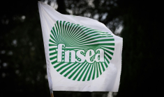 La première alliance syndicale agricole FNSEA-Jeunes Agriculteurs appelle ses troupes à se mobiliser jeudi et vendredi, contre les importations "aberrantes" qui minent selon elle l'agriculture française ( AFP / LOIC VENANCE )