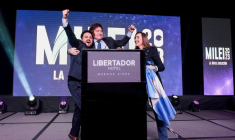 Le candidat argentin à la présidence de l'alliance La Libertad Avanza, Javier Milei à Buenos Aires, en Argentine