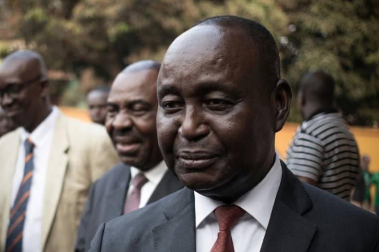 L'ancien président de la République centrafricaine, François Bozizé, arrive pour donner une conférence de presse, à Bangui, le 27 janvier 2020 ( AFP / FLORENT VERGNES )