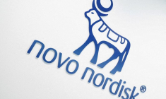 Photo d'archives: Le logo du fabricant danois de médicaments Novo Nordisk