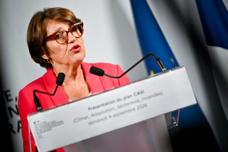 La ministre de l'Agriculture, Annie Genevard, le  4 septembre 2026 à Paris ( AFP / LOU BENOIST )