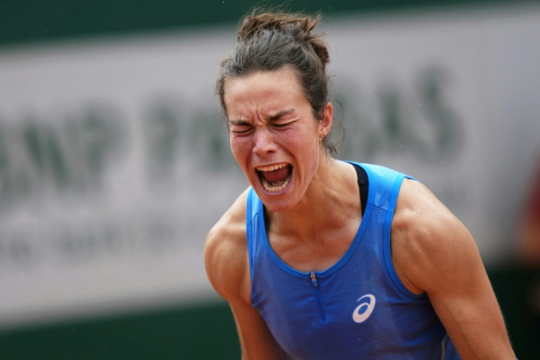 La Française Loïs Boisson, qualifiée pour les 8e de finale de Roland-Garros, après son succès face à sa compatriote Elsa Jacquemot, le 31 mai 2025 ( AFP / Dimitar DILKOFF )