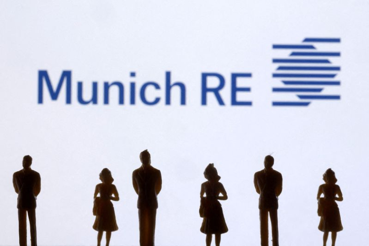 Le logo de Munich Re est visible sur cette illustration