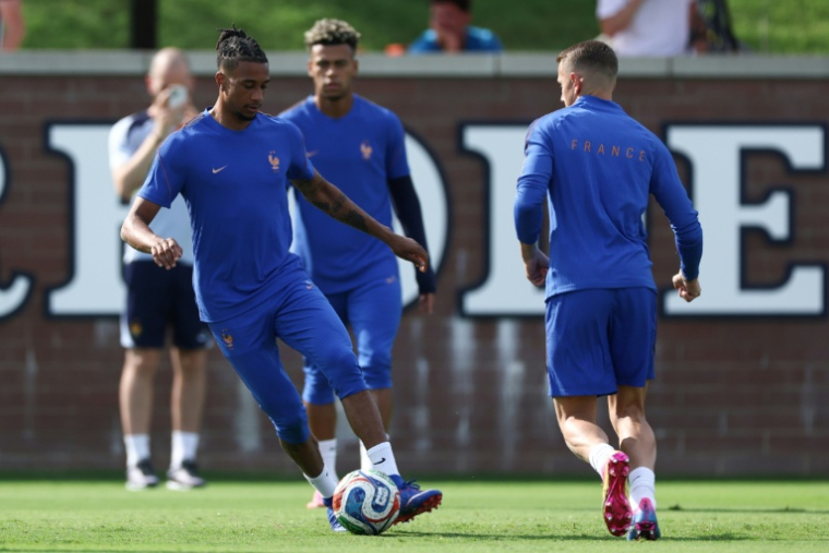 Le joueur de la France Michael Olise à l'entraînement avec son équipe à la veille du match de Coupe du monde contre l'Irak, le 21 juin 2026 à Philadelphie ( AFP / Franck FIFE )