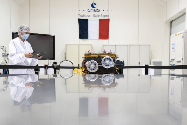 Le rover Idefix, dans les locaux du Cnes à Toulouse, en 2023 (illustration) ( AFP / CHARLY TRIBALLEAU )