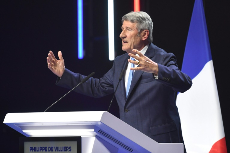 Philippe de Villiers le 7 avril 2022, à Paris ( AFP / bERTRAND GUAY )