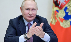 Vladimir Poutine à Novo-Ogaryovo, en Russie, le 24 décembre 2021. ( Sputnik / ALEXEY NIKOLSKY )