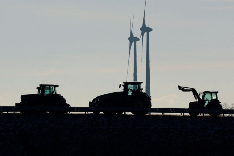 Des tracteurs à Vehlefanz, Allemagne