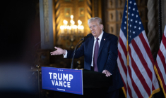 Donald Trump à Palm Beach, aux États-Unis, le 7 janvier 2025. ( GETTY IMAGES NORTH AMERICA / SCOTT OLSON )
