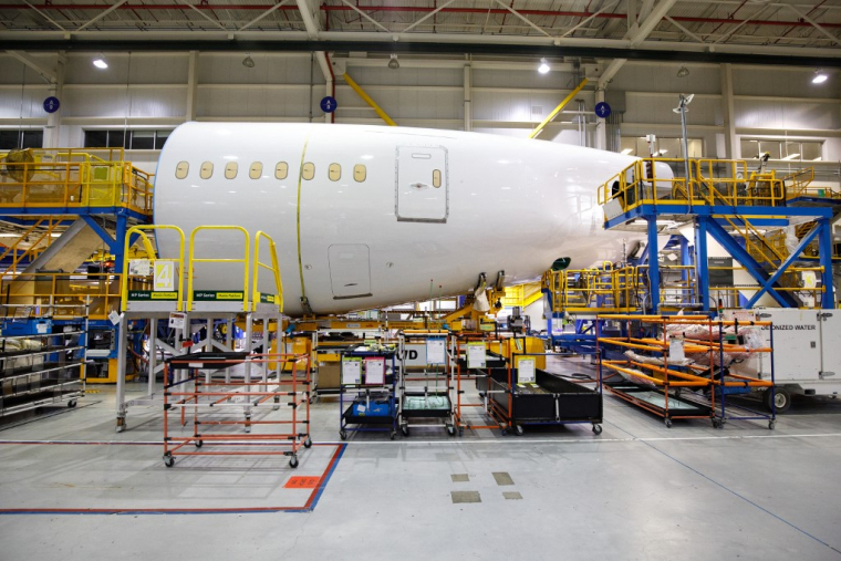 Spirit Aerosystems produit notamment des pièces du 787 Dreamliner de Boeing (illustration) ( AFP / LOGAN CYRUS )