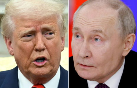 Combinaison d'images réalisée le 17 mars 2025 montrant le président américain Donald Trump (à gauche) et son homologue russe Vladimir Poutine ( AFP / Mandel NGAN )