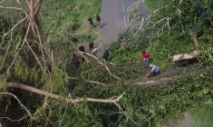 Aftermath of Cyclone Chido, in Mayotte