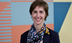 Joëlle Pineau, alors vice-présidente de la recherche en IA chez Meta, le 7 février 2025 à Paris ( AFP / STEPHANE DE SAKUTIN )