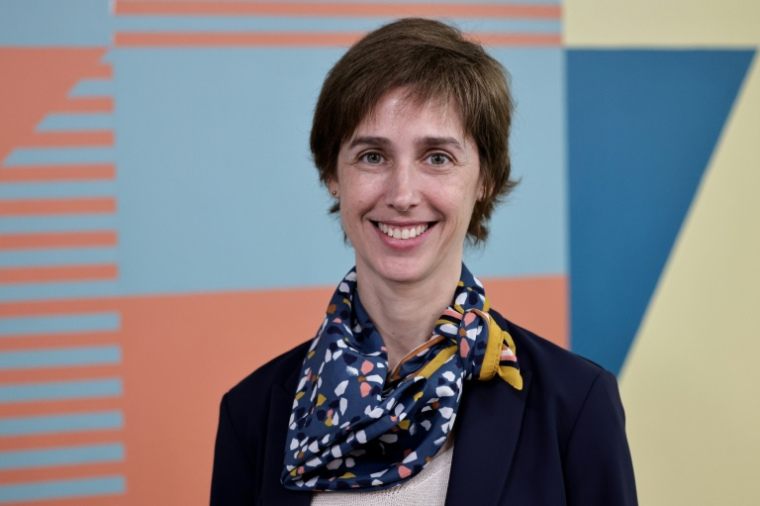 Joëlle Pineau, alors vice-présidente de la recherche en IA chez Meta, le 7 février 2025 à Paris ( AFP / STEPHANE DE SAKUTIN )