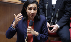 Sarah El Haïry à Paris, le 4 juin 2024. ( AFP / GEOFFROY VAN DER HASSELT )