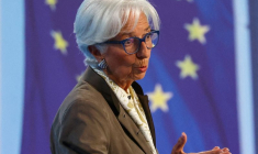 La présidente de la BCE Christine Lagarde à Francfort