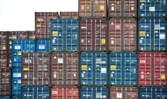 Conteneurs dans le port de San Pedro, en Californie