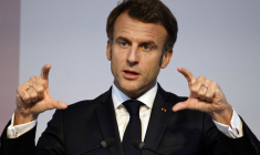 Emmanuel Macron à Charm el-Cheikh, en Égypte, le 7 novembre 2022. ( AFP / LUDOVIC MARIN )
