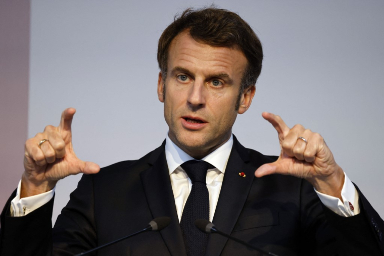 Emmanuel Macron à Charm el-Cheikh, en Égypte, le 7 novembre 2022. ( AFP / LUDOVIC MARIN )