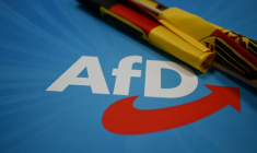 Le parti d'extrême droite Alternative pour l'Allemagne (AfD), en plein essor, s'est vu accusé mercredi d'espionnage au profit de la Russie et d'autres Etats autoritaires, des adversaires politiques pointant du doigt des questions parlementaires "problématiques" ( AFP / RALF HIRSCHBERGER )
