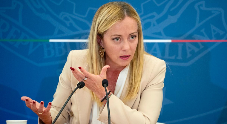 Giorgia Meloni a revu à la baisse les prévisions de croissance du PIB italien (de 1,5 à 1,2% pour 2024) et à la hausse celles du déficit (de3,7 à 4,3%).(© Governo Italiano)