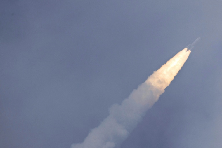 Décollage de la fusée Ariane 6 le 12 février à Kourou en Guyane ( AFP / Ronan LIETAR )