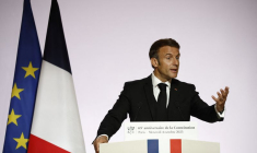 Le président français Emmanuel Macron à Paris, en France