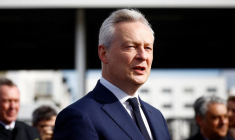 Le ministre français de l'Economie et des Finances, Bruno Le Maire, en Normandie