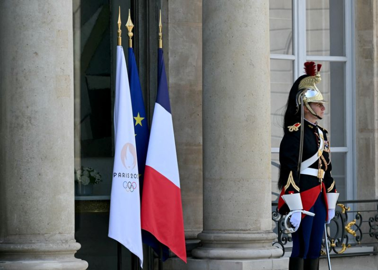L'entrée du palais présidentiel de l'Élysée