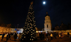 Les habitants de Kyiv célèbrent la veille du Nouvel An