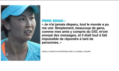 Peng Shuai sort du silence, la star chinoise du tennis évoque "un énorme malentendu"