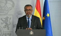 Le directeur général de l'OMS Tedros Adhanom Ghebreyesus à Madrid en Espagne le 12 mai 2026 ( AFP / JAVIER SORIANO )