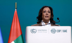 La vice-présidente américaine Kamala Harris s'exprime à la COP28, à Dubaï