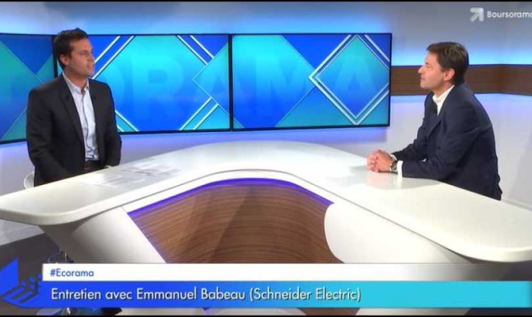 "Historiquement Schneider est sur des multiples de valorisation qui sont bas !", selon Emmanuel Babeau (Schneider Electric)