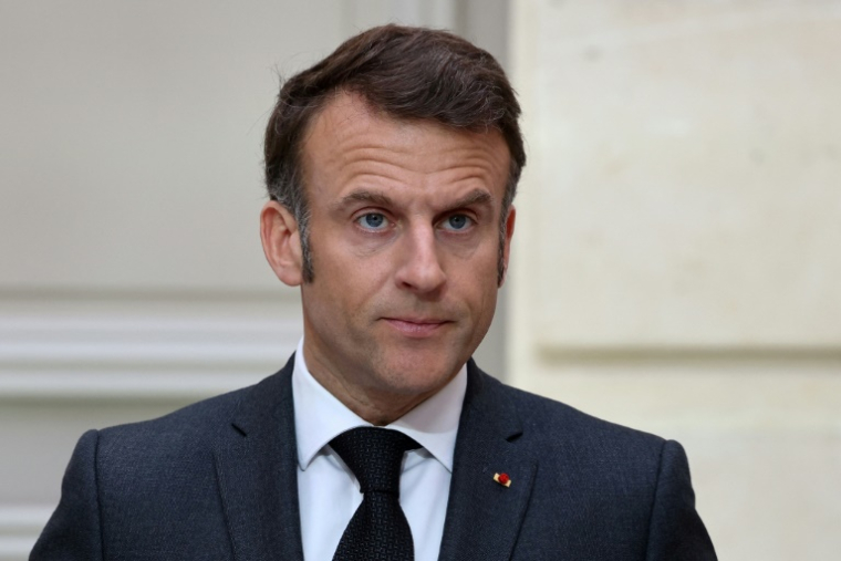 Le président Emmanuel Macron à l'Elysée, le 28 mars 2025 à Paris ( POOL / Sarah Meyssonnier )