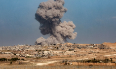Bombardement israélien sur la bande de Gaza, vu depuis Israël le 30 septembre 2025 ( AFP / Jack GUEZ )