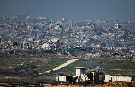 Des bâtiments en ruine dans le nord de Gaza