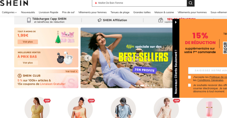 Shein userait de pratiques incitatives pour forcer ses clients à acheter. (illustration) (NewsGene)