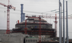 Le chantier de l'EPR de Flamanville. (illustration) ( AFP / CHARLY TRIBALLEAU )