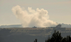 D'épais nuages de fumée après des frappes israéliennes sur des villages du sud du Liban