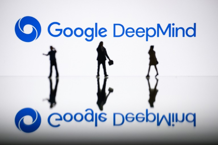 Le logo DeepMind, le laboratoire d'IA de Google, le 30 octobre 2023 ( AFP / SEBASTIEN BOZON )