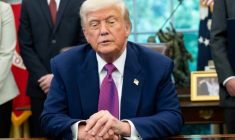 Donald Trump à Washington, le 9 mai 2025 ( AFP / SAUL LOEB )
