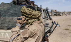 Des séparatistes du Front de Libération de l'Azawad (FLA), à Tessalit (nord du Mali), le 6 mai 2026 ( AFP / - )