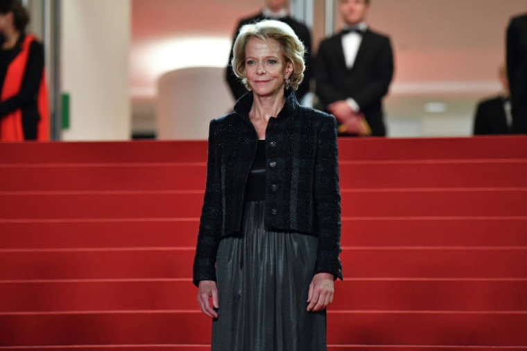 La présidente de la CNC Frédérique Bredin le 22 mai 2017 à Cannes ( AFP / Alberto PIZZOLI )