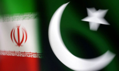 Illustration des drapeaux iraniens et pakistanais