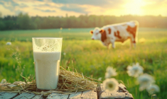 La production s'élève à 480 millions de litres de lait certifiés «de foin», soit 15% du volume du lait autrichien. (crédit : Adobe Stock / photo générée par IA)